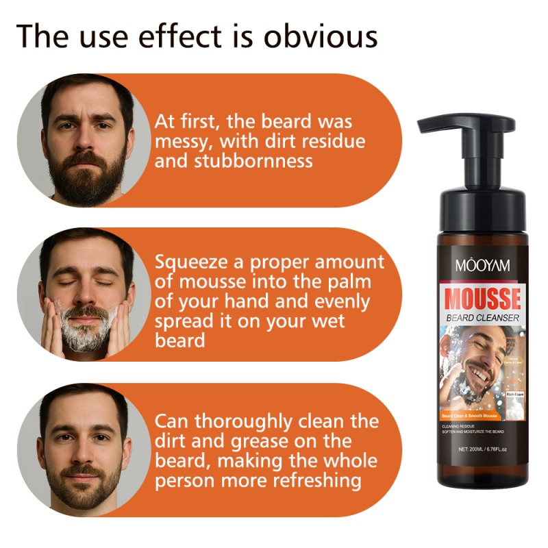 Shaving Foam Factory - Private Label MOOYAM 200ml Gentle Beard Natural Moisturizing