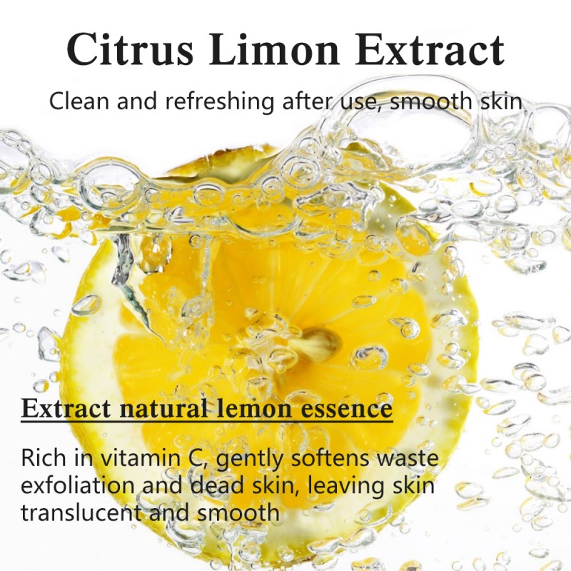 Facial Cleanser Supplier - Organic Lemon Whitening Gel Scrub All Skin Types Firming
