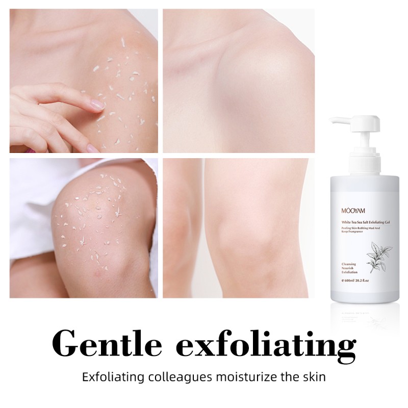 Body Scrub Factory - Organic Aloe Vera Tea Tree White Tea Salt Gel Moisturizing