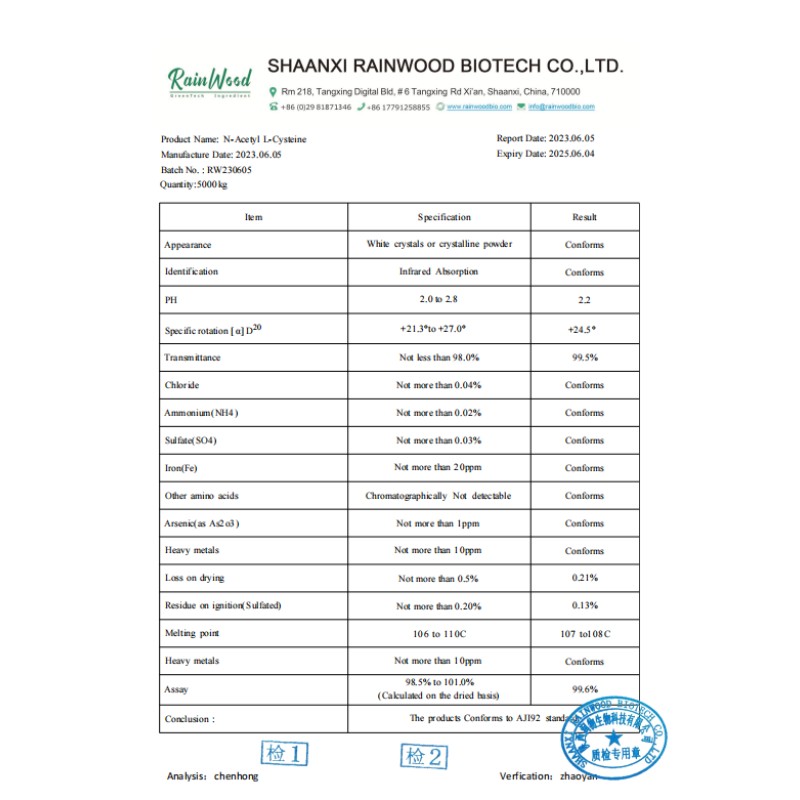 NAC Powder Manufacturer - Healthcare Ingredient 99% Food Additive