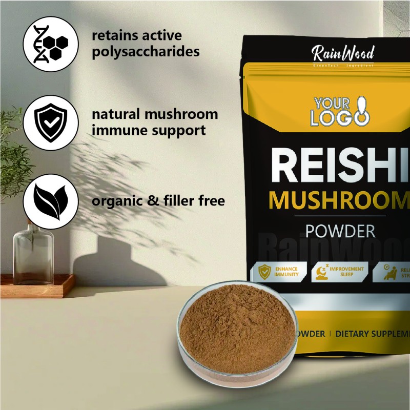 Reishi Mushroom Powder Supplier - OEM Pure 7in1 Ganoderma Extract