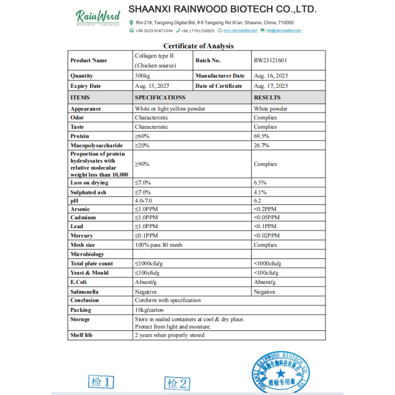 Collagen Peptides Manufacturer - Hydrolyzed Type II Chicken Cartilage