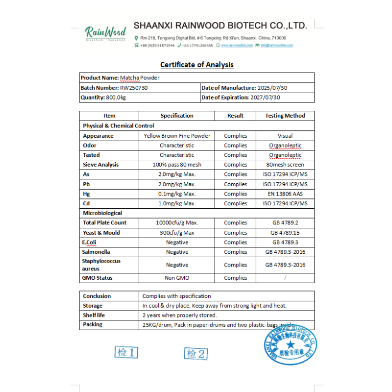 Matcha Powder Supplier - Organic Certified High Quality Green Tea