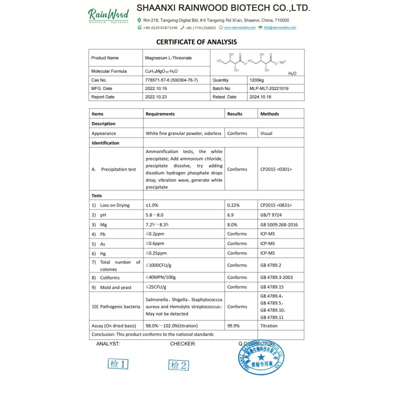 Magnesium Threonate Powder Supplier - Wholesale Bulk Supplement Powder