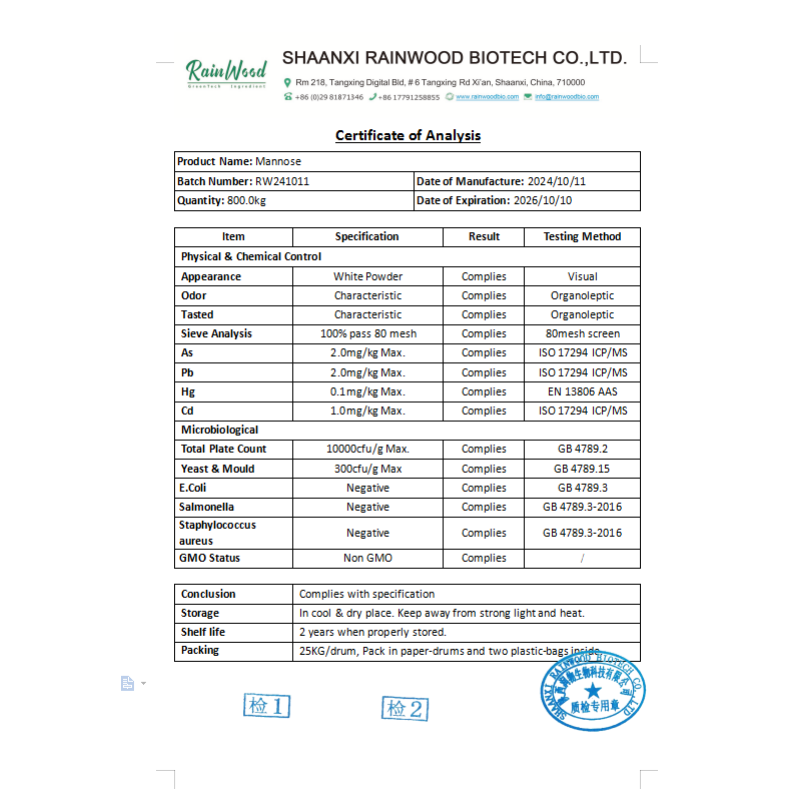 D-mannose Powder Supplier - Nutrition Enhancer 99% Powder