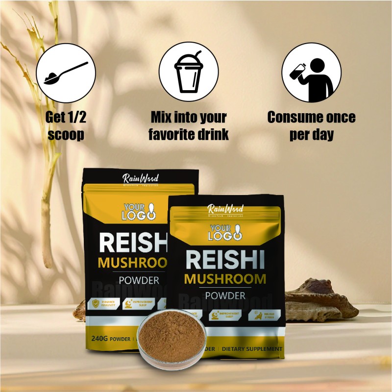 Reishi Mushroom Powder Supplier - OEM Pure 7in1 Ganoderma Extract