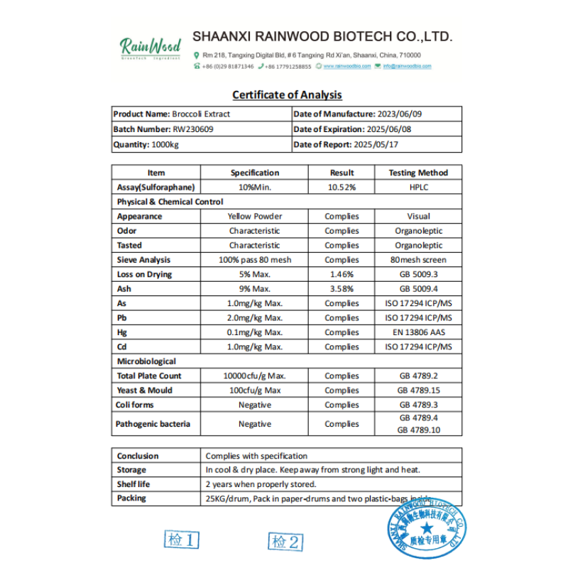 Sulforaphane Powder Factory - Bulk Organic Broccoli Extract 10% Powder