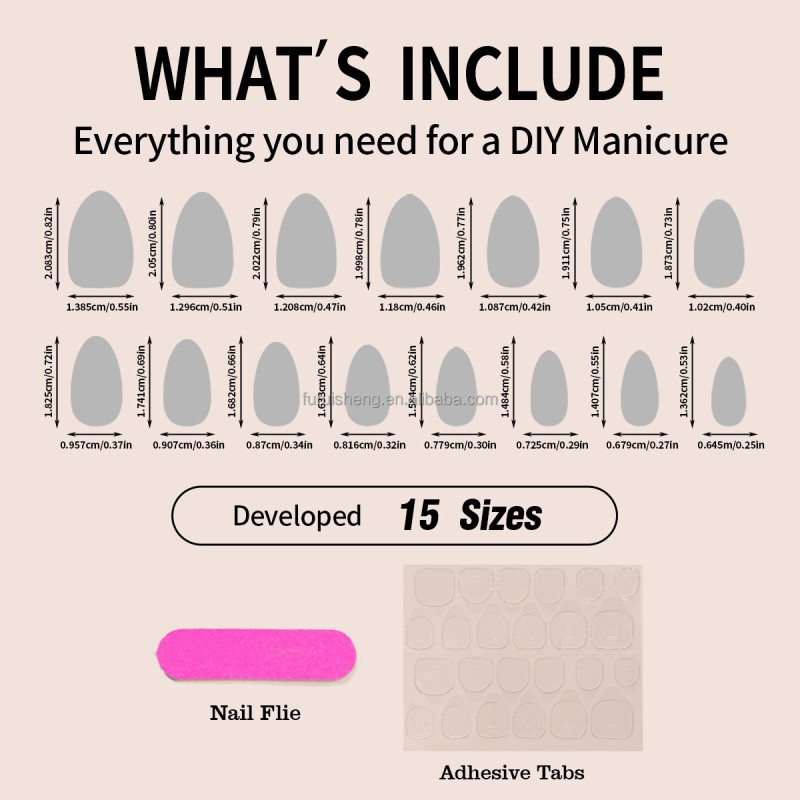 ABS Nails Kit Supplier - High Quality 30pcs French ABS Custom Handmade Square Stiletto Full