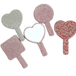 Cosmetic Mirror Supplier - Wholesale Mini Handheld Custom Logo Pink Black Pocket Vanity Mirror