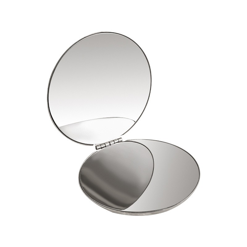 Makeup Mirror Manufacturer - Portable Fashionable Gold Silver Plating Compact Wholesale Travel