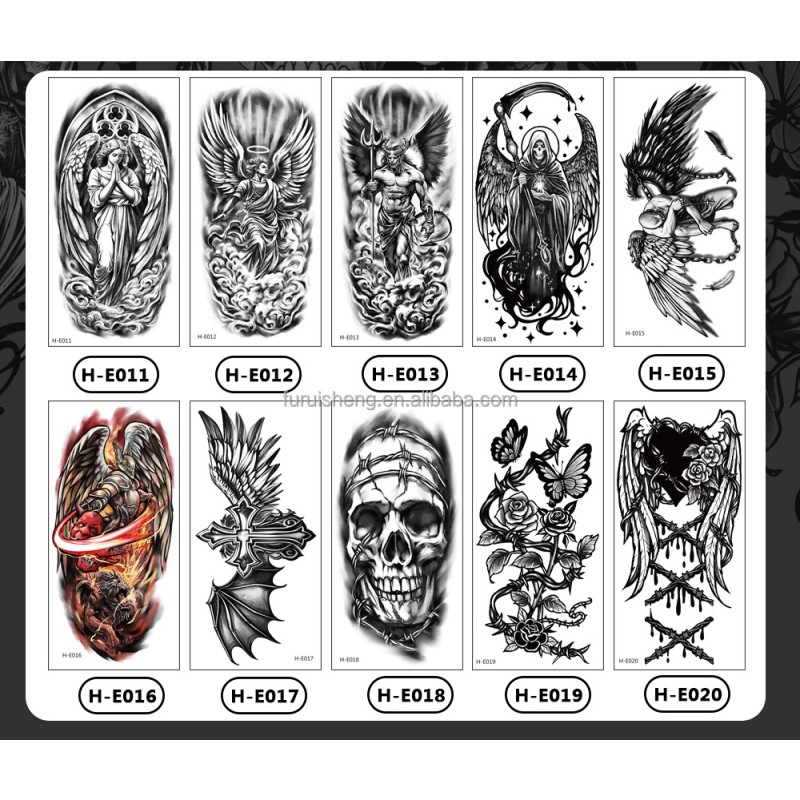 Temporary Tattoo Supplier - Realistic Herbal Full Back Water Transfer Waterproof Sweatproof 2 Weeks