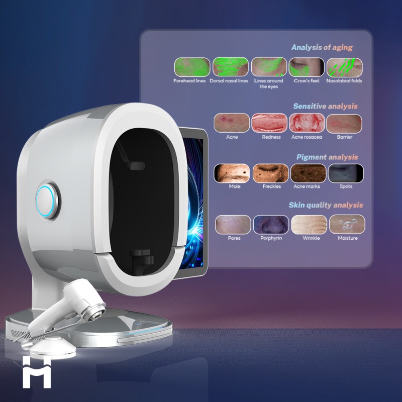 Skin Analyzer Supplier - 2025 3D Lamp Scan Portable with LCD Screen Fast 15S Facial Analysis