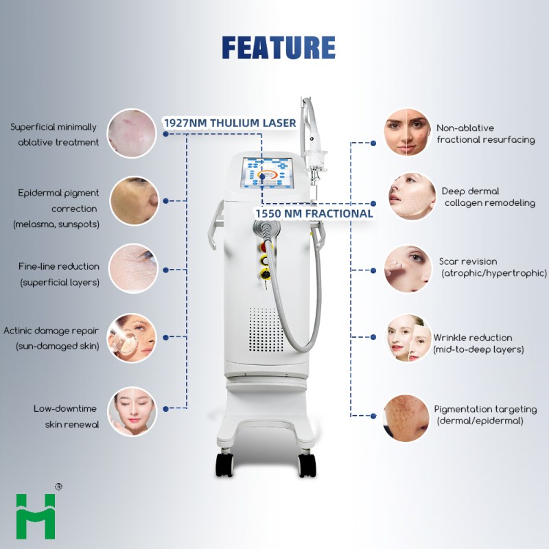 Thulium Laser Factory - 1927nm Skin Rejuvenation Reduce Acne Scars 1940nm Fiber Laser