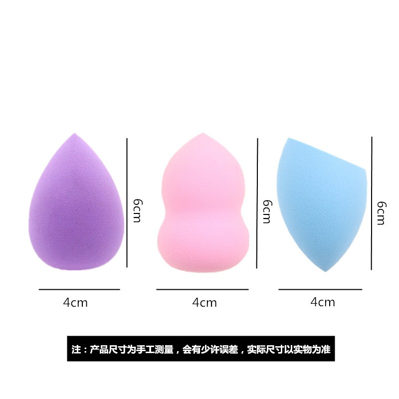 Makeup Sponge Set Factory - Custom 3-Pack Teardrop Gourd Slant Cut Blender Set