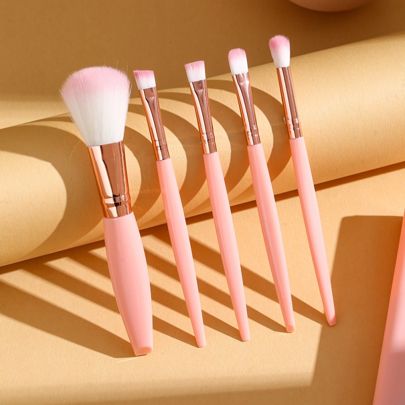 Makeup Brush Set Manufacturer - Hot Sale 5-Piece Soft Hair Portable Mirror Box