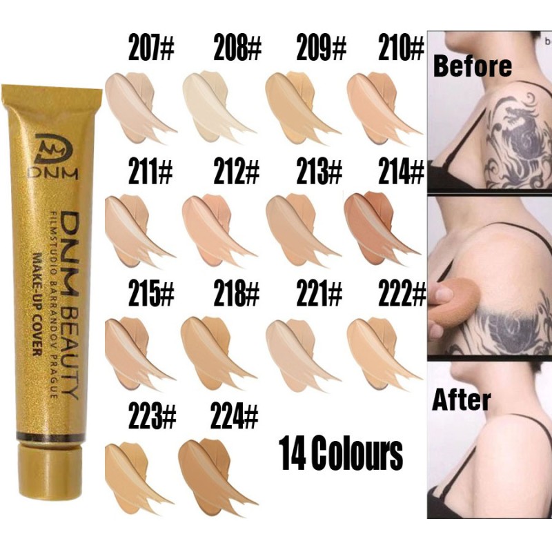 Foundation Supplier - 14 Colors Long-Lasting Mineral Cream Liquid Small Gold Tube