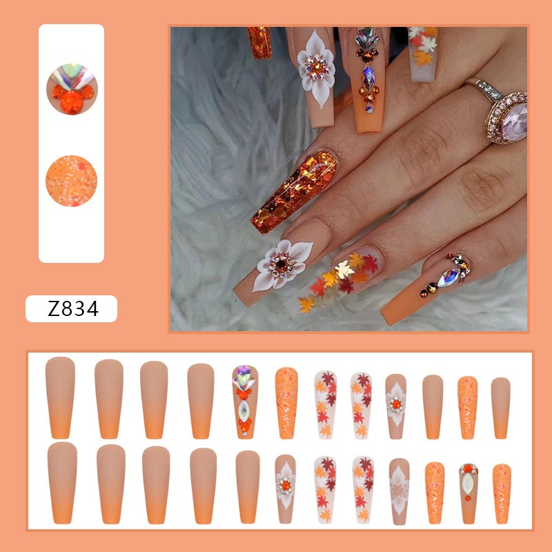 Artificial Nails Supplier - Wholesale High Quality ABS Hand Painted 3D Square French