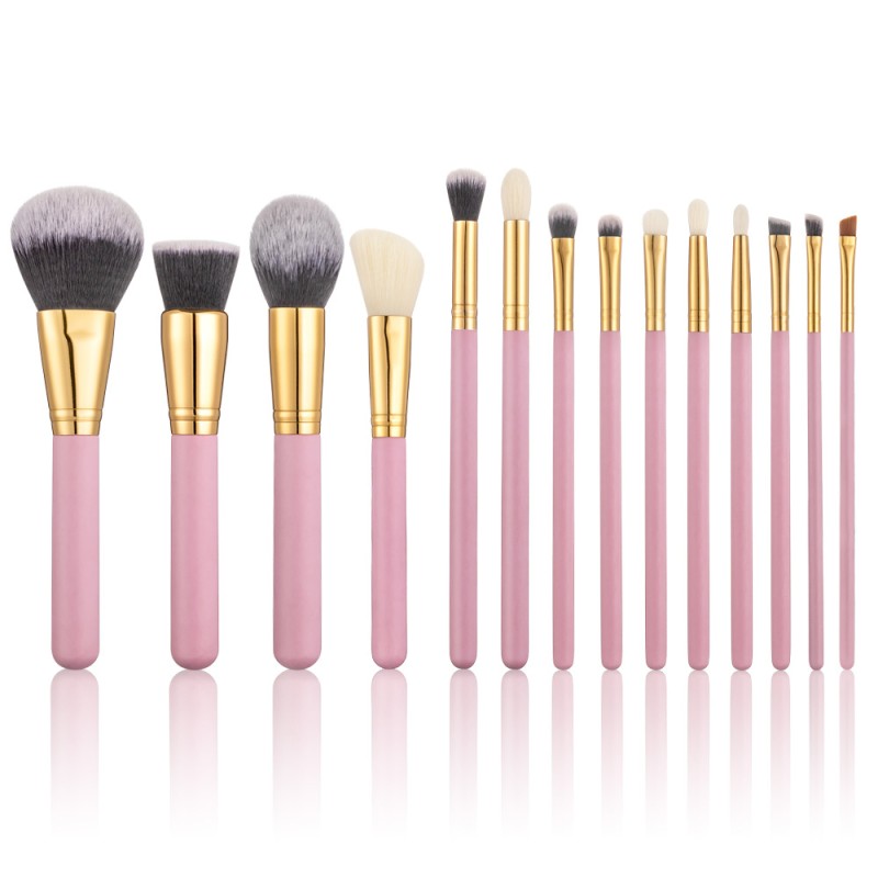 Makeup Brush Set Supplier - Gracedo 15pcs Premium Pink Foundation Blush Concealer