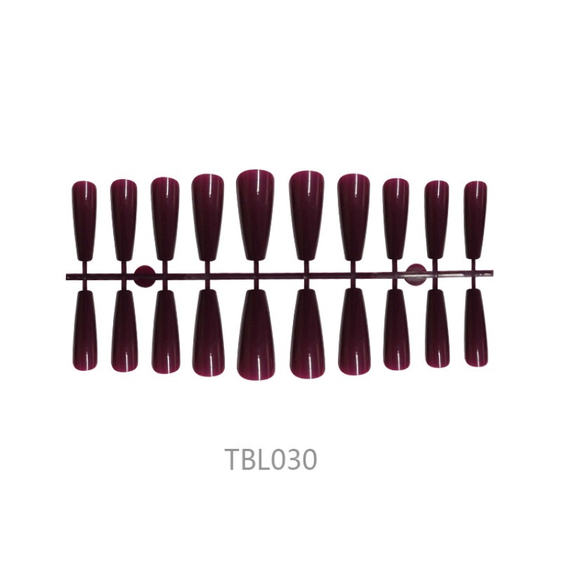 False Nails Supplier - 20-Piece Long Ballet with ABS Coffin Almond Patterns