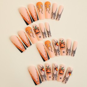 Nail Stickers Manufacturer - Women Girls' Funny French 3D DIY Nail Decals Halloween
