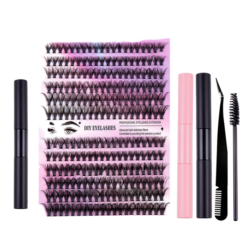 Eyelashes Set Manufacturer - New DIY Large Capacity 12-Row Sectional with Tweezers