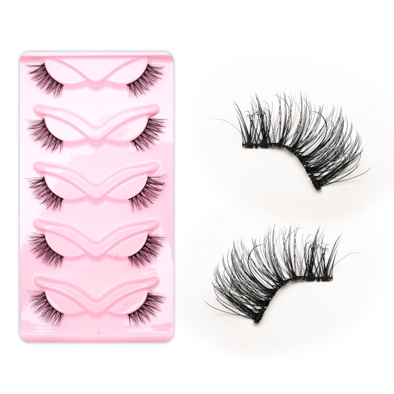 False Eyelashes Supplier - European American Fox Eye 5D Fluffy Thick Curly Mink