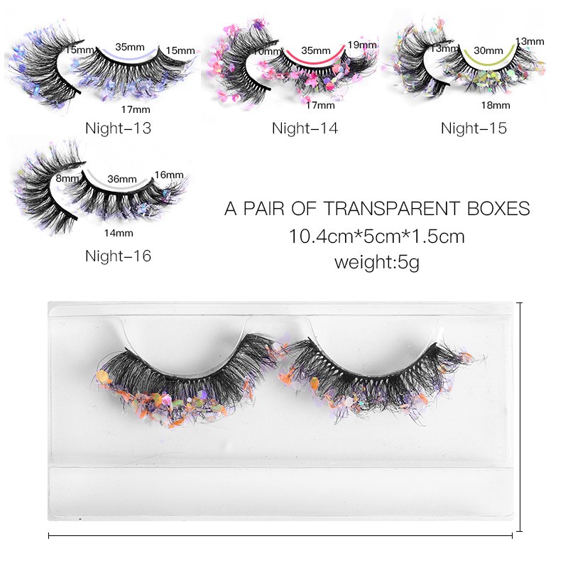 Mink Lashes Supplier - Wholesale 3D Multi-Color Shiny Christmas Rainbow Full Strip