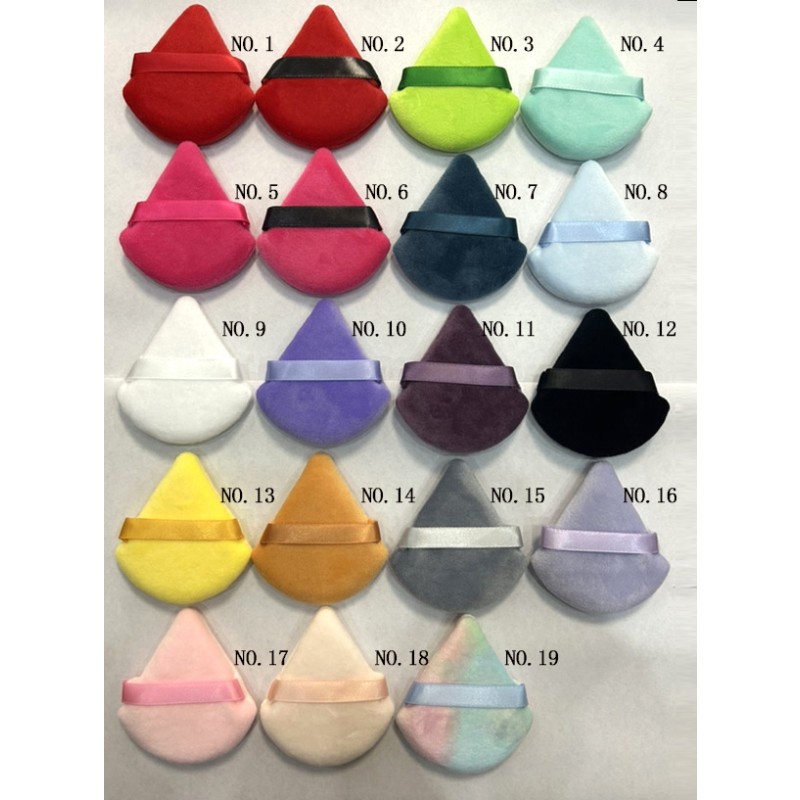 Powder Puff Factory - Custom Logo Velvet Heart Shape Triangle Soft Cosmetic Sponge