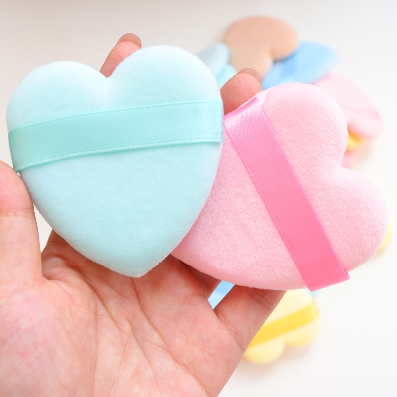 Powder Puff Factory - Custom Logo Velvet Heart Shape Triangle Soft Cosmetic Sponge