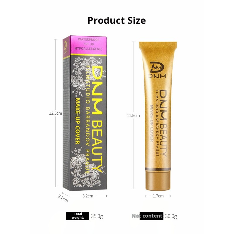 Foundation Supplier - 14 Colors Long-Lasting Mineral Cream Liquid Small Gold Tube