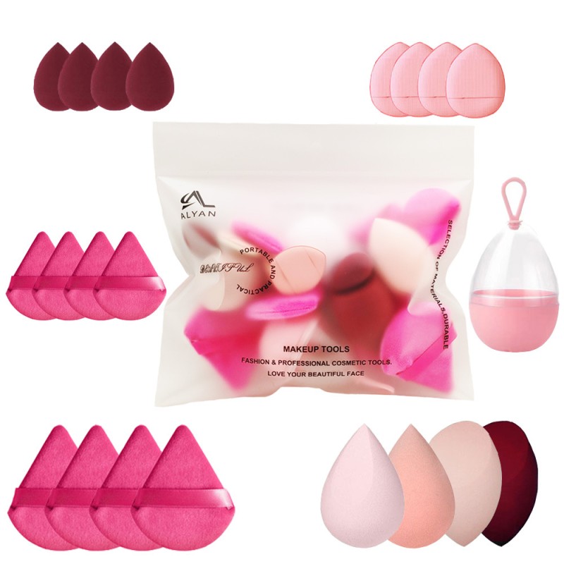 Makeup Puff Supplier - Latex-Free 7-Piece Round Bottle Sponges Concealer Puff
