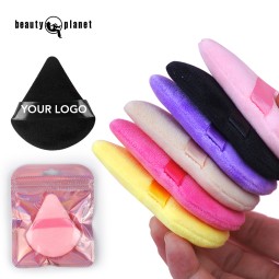 Cotton Puff Supplier - Beauty Planet Soft Triangle Customized Loose Powder Sponge