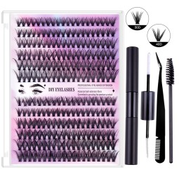 Eyelashes Set Manufacturer - New DIY Large Capacity 12-Row Sectional with Tweezers