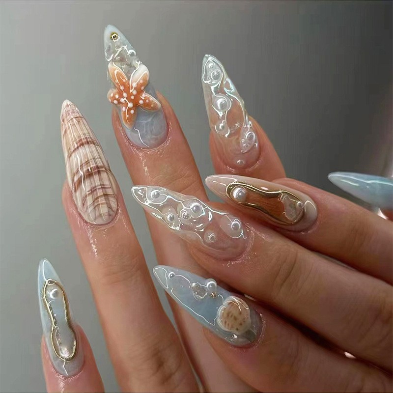 Ballerina Nails Manufacturer - Wholesale Custom 3D High Quality French Pointed ABS