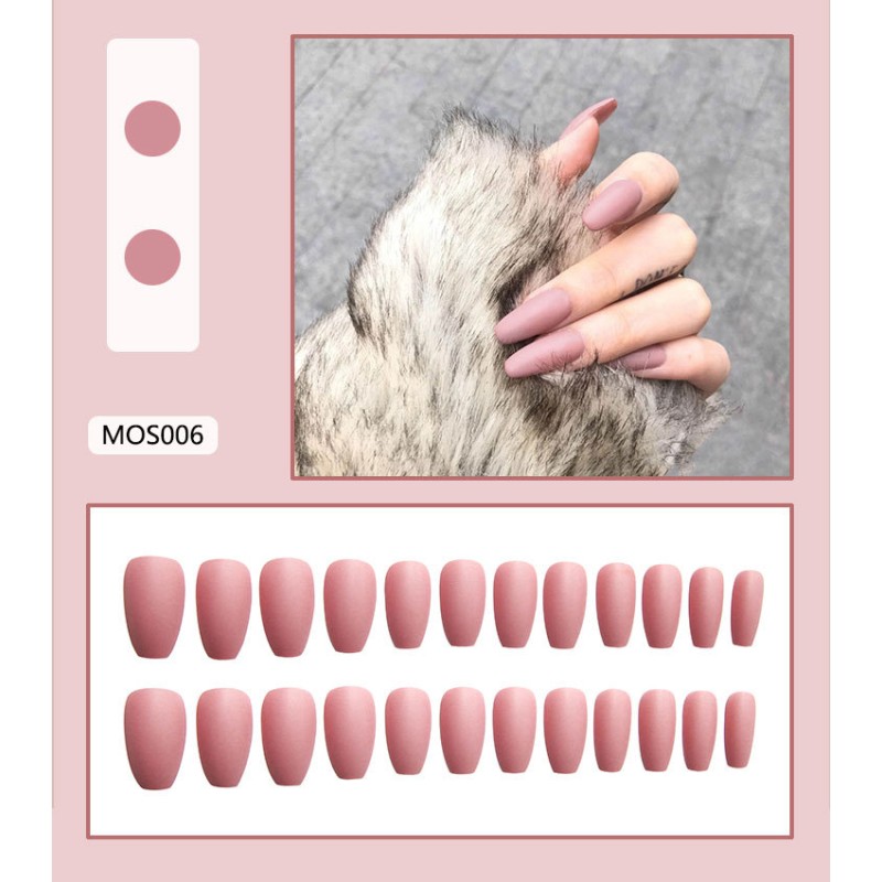 Artificial Fingernails Factory - 24 Pieces Boxed Wearable Detachable Autumn Winter Frosted