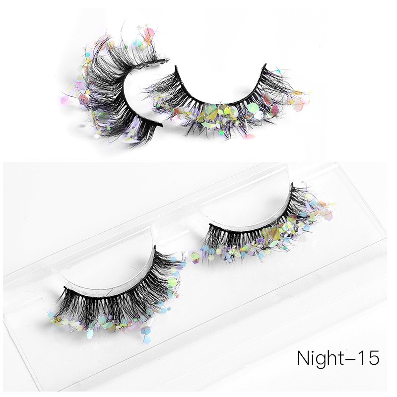 Mink Lashes Supplier - Wholesale 3D Multi-Color Shiny Christmas Rainbow Full Strip