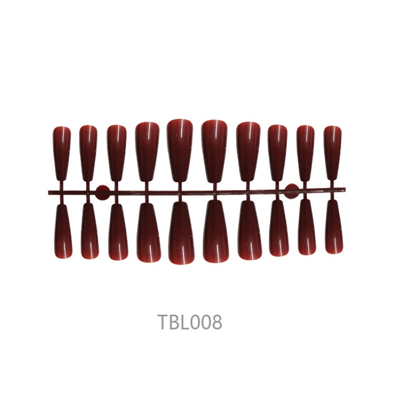 False Nails Supplier - 20-Piece Long Ballet with ABS Coffin Almond Patterns