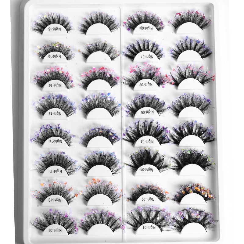 Mink Lashes Supplier - Wholesale 3D Multi-Color Shiny Christmas Rainbow Full Strip