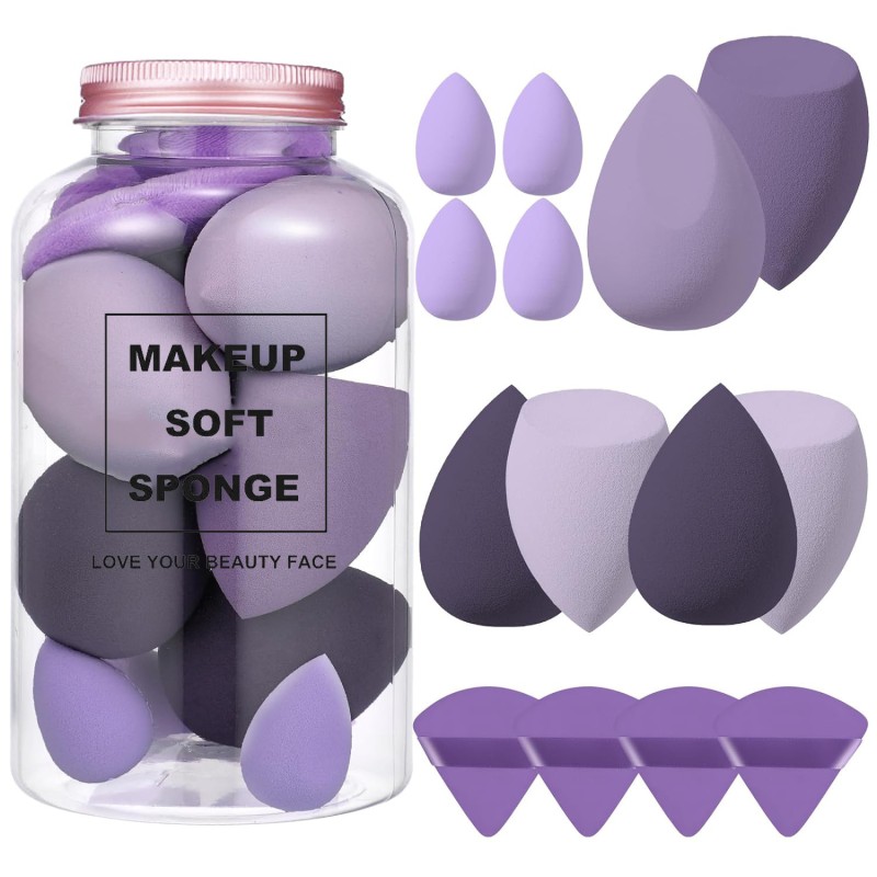 Makeup Puff Supplier - Latex-Free 7-Piece Round Bottle Sponges Concealer Puff