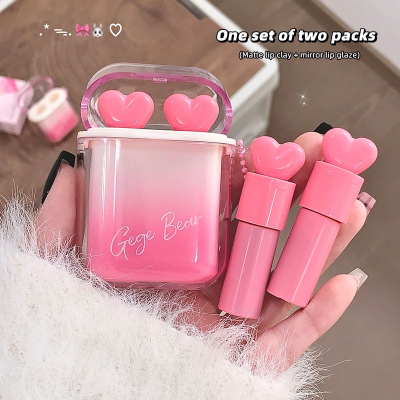Lip Glaze Factory - The Heart Water Light Velvet Mist Combination Hold Korean Metamorphosis