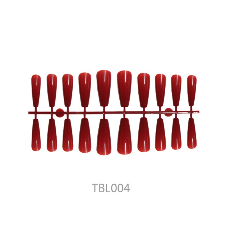 False Nails Supplier - 20-Piece Long Ballet with ABS Coffin Almond Patterns