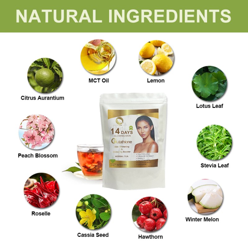 Skin Whitening Tea Supplier - Hot Selling OEM 28 Days Glow Tea Herbal Anti Aging Lightening