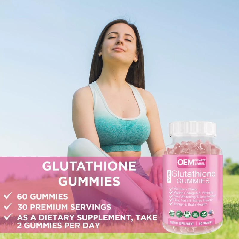 Skin Whitening Gummies Manufacturer - OEM Private Label Food Supplements GSH Anti-Aging Brightening