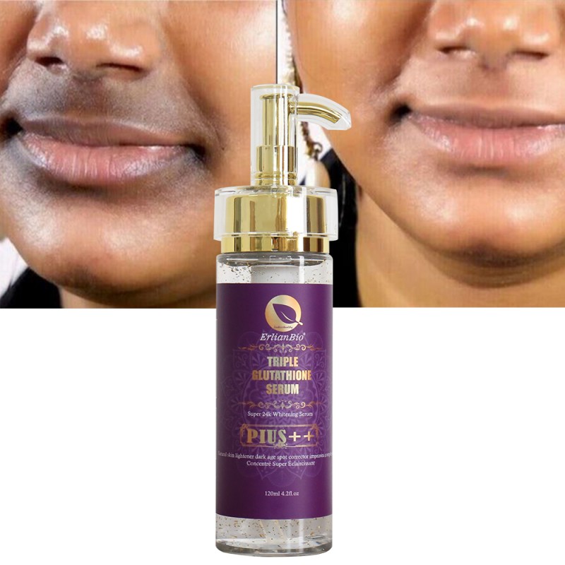Glutathione Serum Factory - 2024 Best 24k Gold Foil Brightens Skin Tone Double Serum