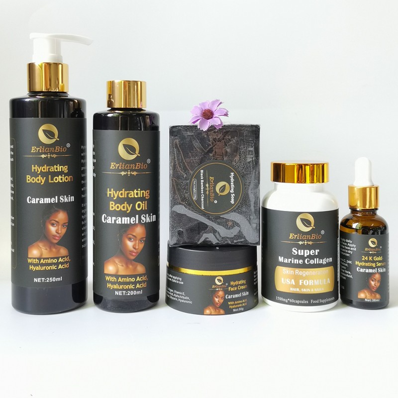 Skin Care Set Manufacturer - 100% Natural Private Label ERLIANbio Brand Baby Skin Caramel Glowing