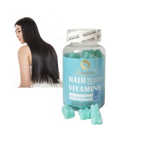 Hair Vitamin Gummies Factory - 2022 Biotin Glow Hair Skin Nails Vegan Extra Strength