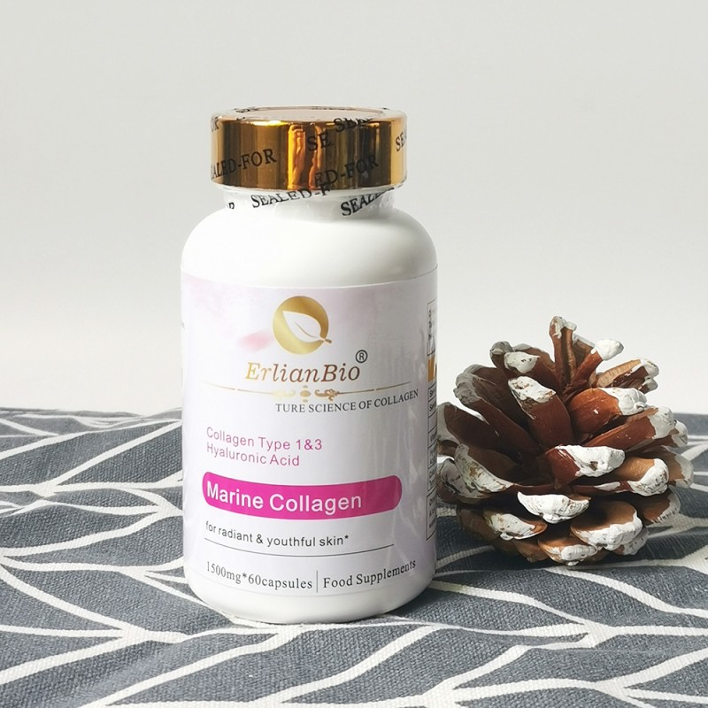 Skin Lightening Capsule Supplier - Face Care Best Quality Gmp 1500mg Halal Collagen Capsule