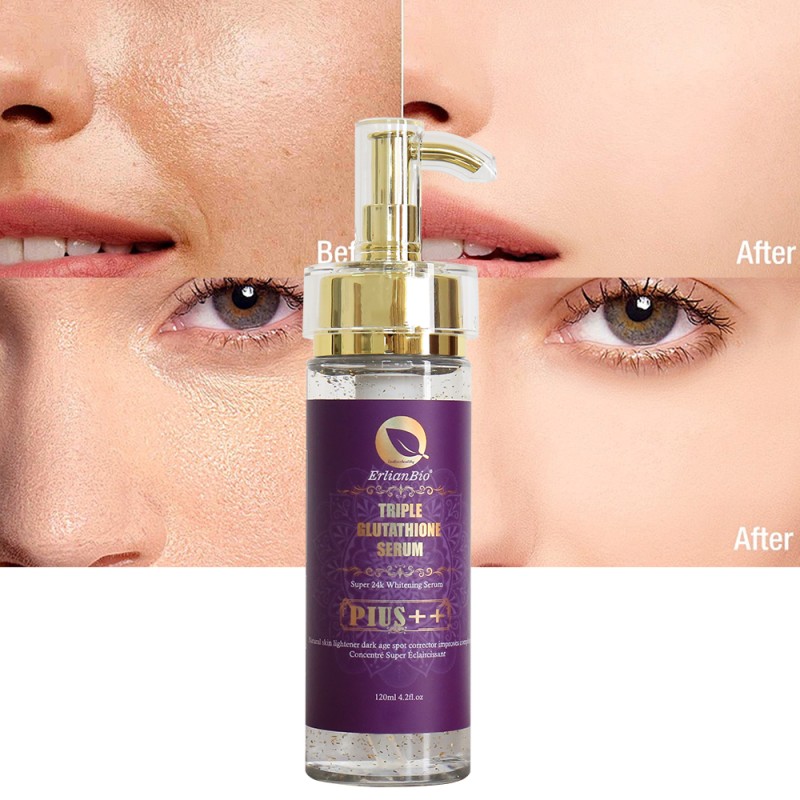 Glutathione Serum Factory - 2024 Best 24k Gold Foil Brightens Skin Tone Double Serum