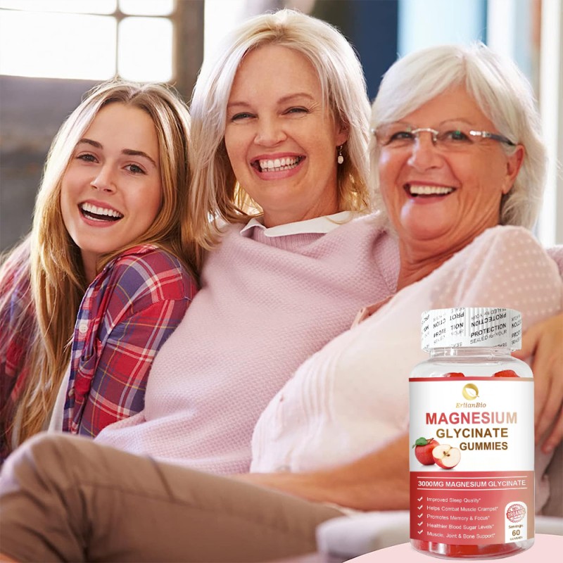 Magnesium Gummies Manufacturer - Health Care Herbal Supplement Nerve Support Improved Sleep