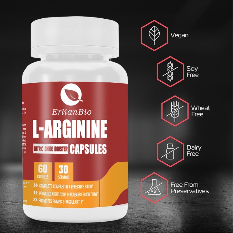 L-arginine Capsules Factory - OEM Nitric Oxide Booster L Citrulline Capsules With HCL